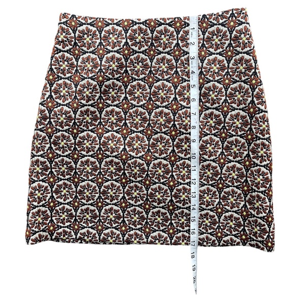 Mosaic Tapestry Textured Shimmer Fully Lined Mini Pencil Skirt Size 6 - Picture 6 of 8
